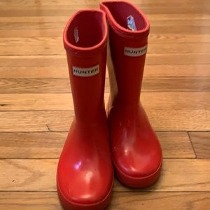 Size 10 Toddler Red Hunter rain boots